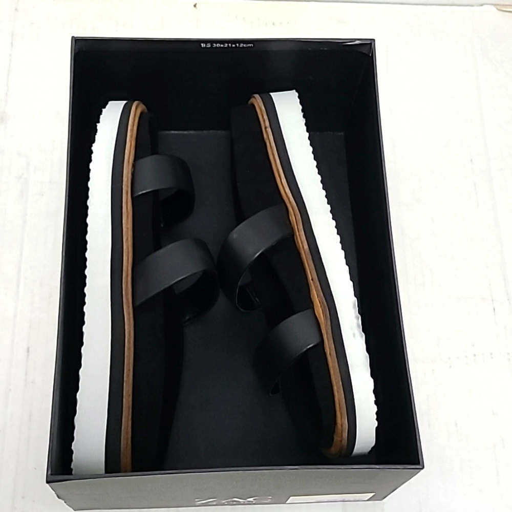 Zac Posen Shannon Black 2 Straps Slide Platform Sandals sz. 10 NWB - Picture 10 of 12